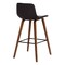 Armen Living Maddie Contemporary 26" Barstool in Walnut Wood Finish and Brown Faux Leather LCMDBAWABR26 - alternate 3